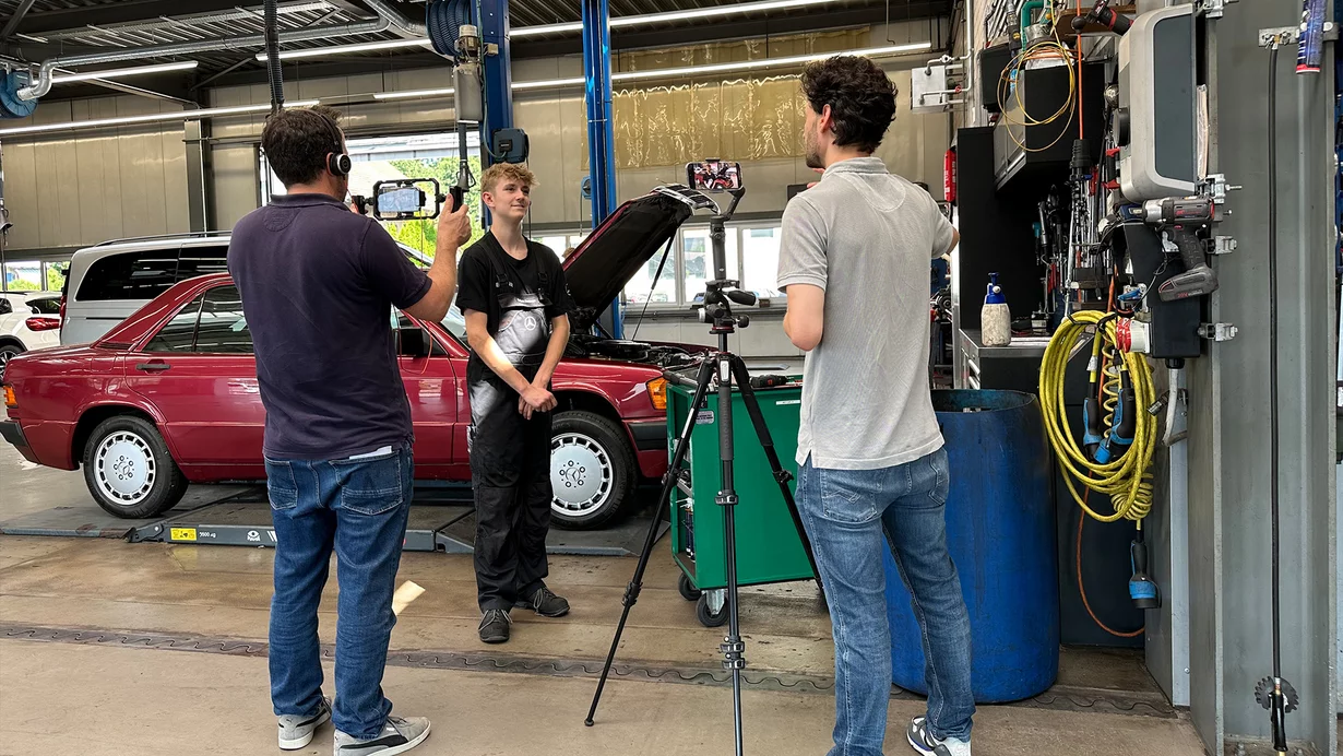 
										Professioni dell'auto, davanti alla telecamera!
									
